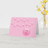 Rosa Birthday Balls Alter 2 Karte (Gelbe Blume)