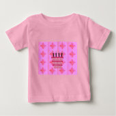 Rosa Birthday Cake Art Print Baby T-shirt (Vorderseite)