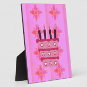 Rosa Birthday Cake Art Print Fotoplatte (Seite)