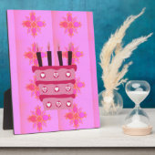 Rosa Birthday Cake Art Print Fotoplatte (Seite)