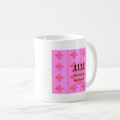 Rosa Birthday Cake Art Print Kaffeetasse (VorderseiteRechts)