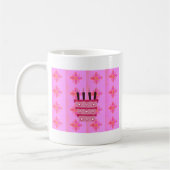 Rosa Birthday Cake Art Print Kaffeetasse (Links)