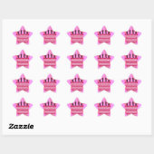 Rosa Birthday Cake Art Print Stern-Aufkleber (Blatt)