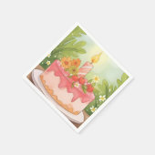 Rosa Birthday Cake | Happy Birthday Serviette (Ecke)