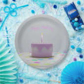 Rosa Birthday Cake Pappteller (Party)