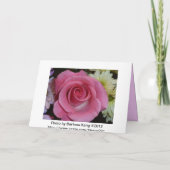 Rosa Birthday Card Karte (Rückseite)