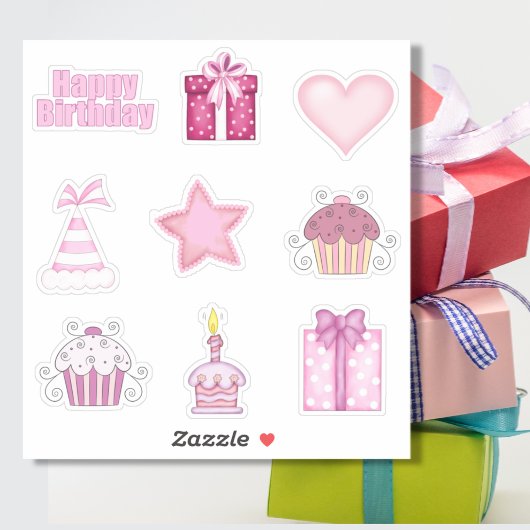 Rosa Birthday Sticker Set