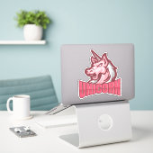 Rosa Birthday Unicorn Aufkleber (Laptop auf Schreibtisch)