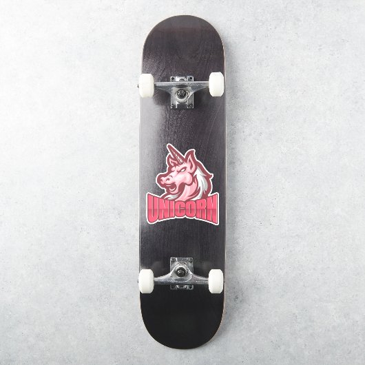 Rosa Birthday Unicorn Aufkleber (Skateboard)