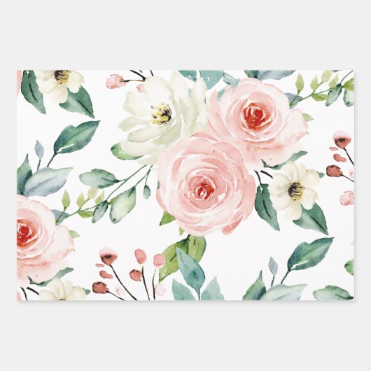 Rosa Birthday Wrapping Paper Sheets Geschenkpapier Set (Vorderseite 3)