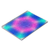 Rosa bis blau-holografische Mermaid-Skala Hexagons Notizblock (Linke Seite)