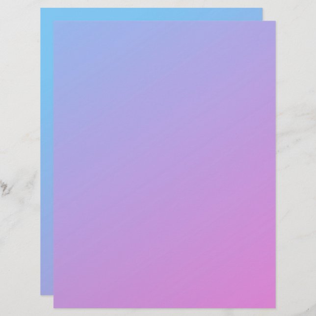 Rosa bis blau Ombre Gerecycelt Kunsthandwerk (Vorne/Hinten)