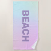 Rosa bis blaue Hintergrundfarbe Strandtuch (Vorderseite)