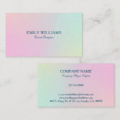 Rosa bis blaue Hintergrundfarbe Visitenkarte (Vorne/Hinten)