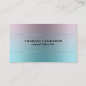 Rosa bis blaue Imitate aus Edelstahl Look Visitenkarte (Vorderseite)