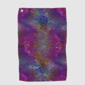 Rosa bis farbenfrohe, schuppige Plaques und motten Golfhandtuch (Vorderseite)