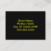 Rosa bis gelbe Kreise Mosaik Visitenkarte (Rückseite)