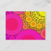 Rosa bis gelbe Kreise Mosaik Visitenkarte (Vorderseite)