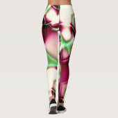Rosa bis grün in Schneckenform, Sepia Leggings (Rückseite)