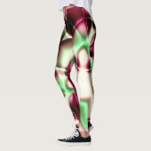 Rosa bis grün in Schneckenform, Sepia Leggings (Links)