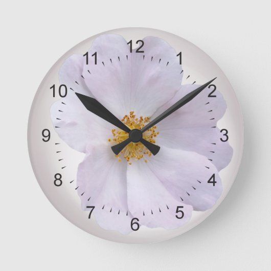 rosa bis lila runde wanduhr (Vorderseite)