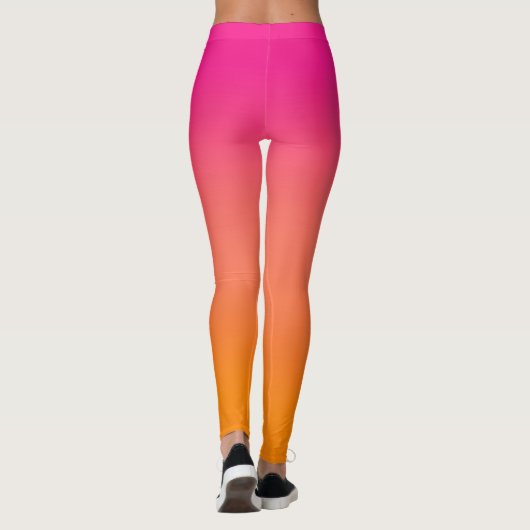 Rosa bis orange leggings (Rückseite)