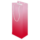 Rosa bis Rot Ombre Geschenktüte Für Weinflaschen (Rückseite Schrägansicht)