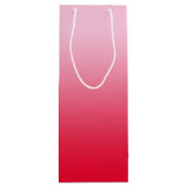 Rosa bis Rot Ombre Geschenktüte Für Weinflaschen (Rückseite)