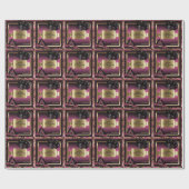 Rosa, Black & Gold Metallic - 00. Geburtstag Geschenkpapier (Flach)