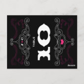 Rosa & Black Rock 'n' Roll Music Themed Wedding Postkarte (Rückseite)