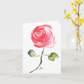 Rosa Blankarte Karte (Gelbe Blume)