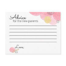 Rosa Bläschen Babydusche - Ratenkarte