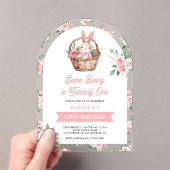 Rosa Bläschen Ein Sonnenschein macht einen 1. Gebu Acryleinladungen (Insitu (Handheld))