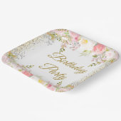 Rosa Bläschen Geburtstagsparty Pappteller (Gewinkelt)