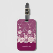 Rosa Bläschen Gepäckanhänger (Vorderseite Vertikal)