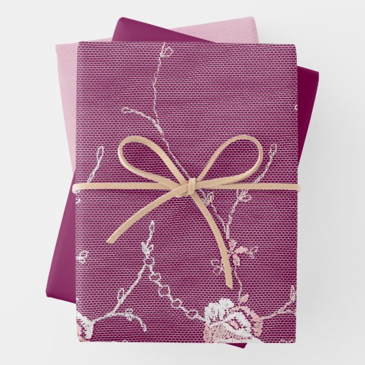 Rosa Bläschen Geschenkpapier Set (Beispiel)