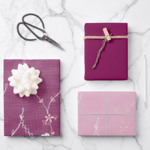 Rosa Bläschen Geschenkpapier Set