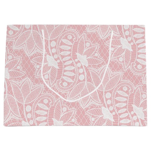 Rosa Bläschen Große Geschenktüte (Vorderseite)