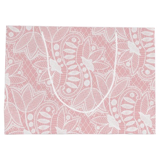 Rosa Bläschen Große Geschenktüte (Rückseite)