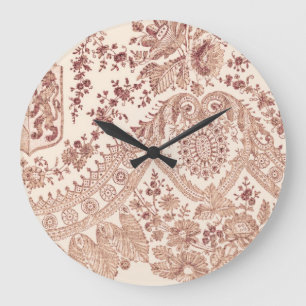 Rosa Bläschen Große Wanduhr