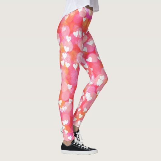 Rosa Bläschen Herz Leggings (Rechts)