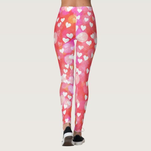 Rosa Bläschen Herz Leggings (Rückseite)