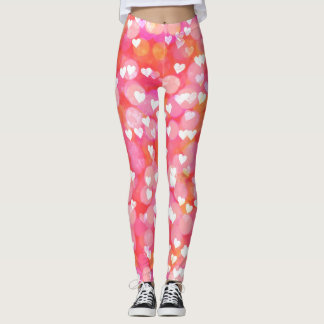 Rosa Bläschen Herz Leggings