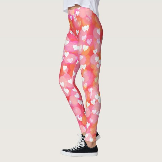 Rosa Bläschen Herz Leggings (Links)