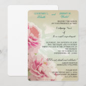 Rosa Bläschen Hochzeit Einladung (Vorne/Hinten)