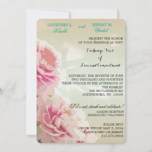 Rosa Bläschen Hochzeit Einladung