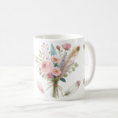 Rosa Bläschen Kaffeetasse (VorderseiteRechts)