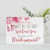 Rosa Bläschen kann ich den Knoten nicht ohne dich  Einladung (Stehend Vorderseite)