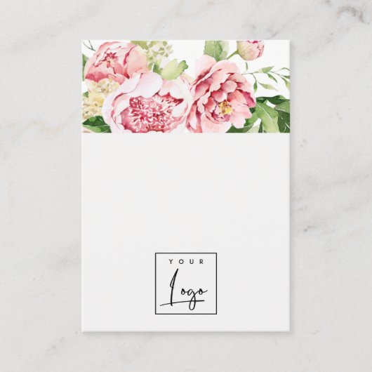 Rosa Bläschen-Logo-Blank-Schmuckanzeige für Pink P Visitenkarte (Vorderseite)