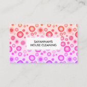 Rosa Bläschen Minimalistisches Haus Reinigung Jani Visitenkarte (Vorderseite)